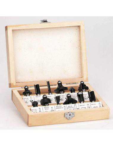 Set de fraisage en caisse bois de 12 pièces  -Einhell EINHELL - OUTILLAGE ELECTROPORTATIF 